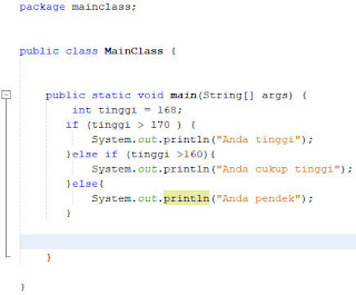penggunaan if else if java