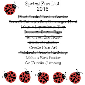 Spring Fun List check in #3