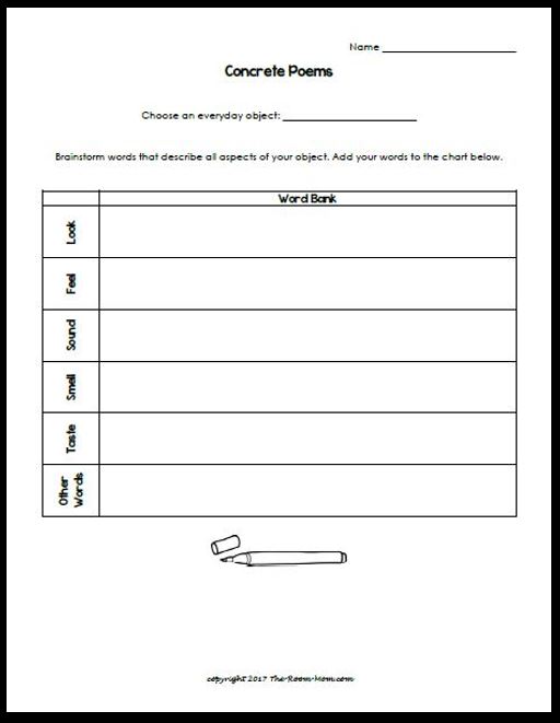 Poem Graphic Organizer