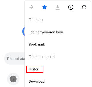 cara melihat history google chrome di android