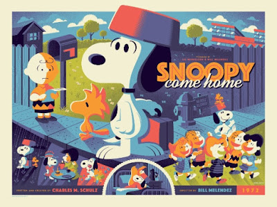 Snoopy Come Home Standard Edition Screen Print by Tom Whalen x Dark Hall Mansion