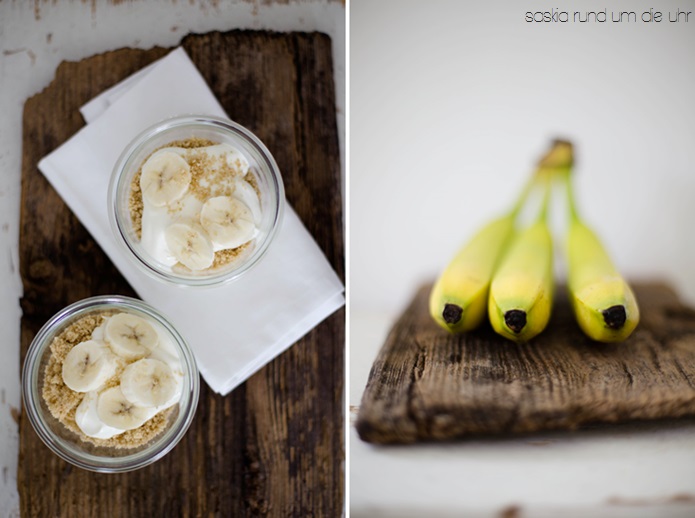 SaskiarundumdieUhr: Bananen Quark Creme mit Haferkeksen