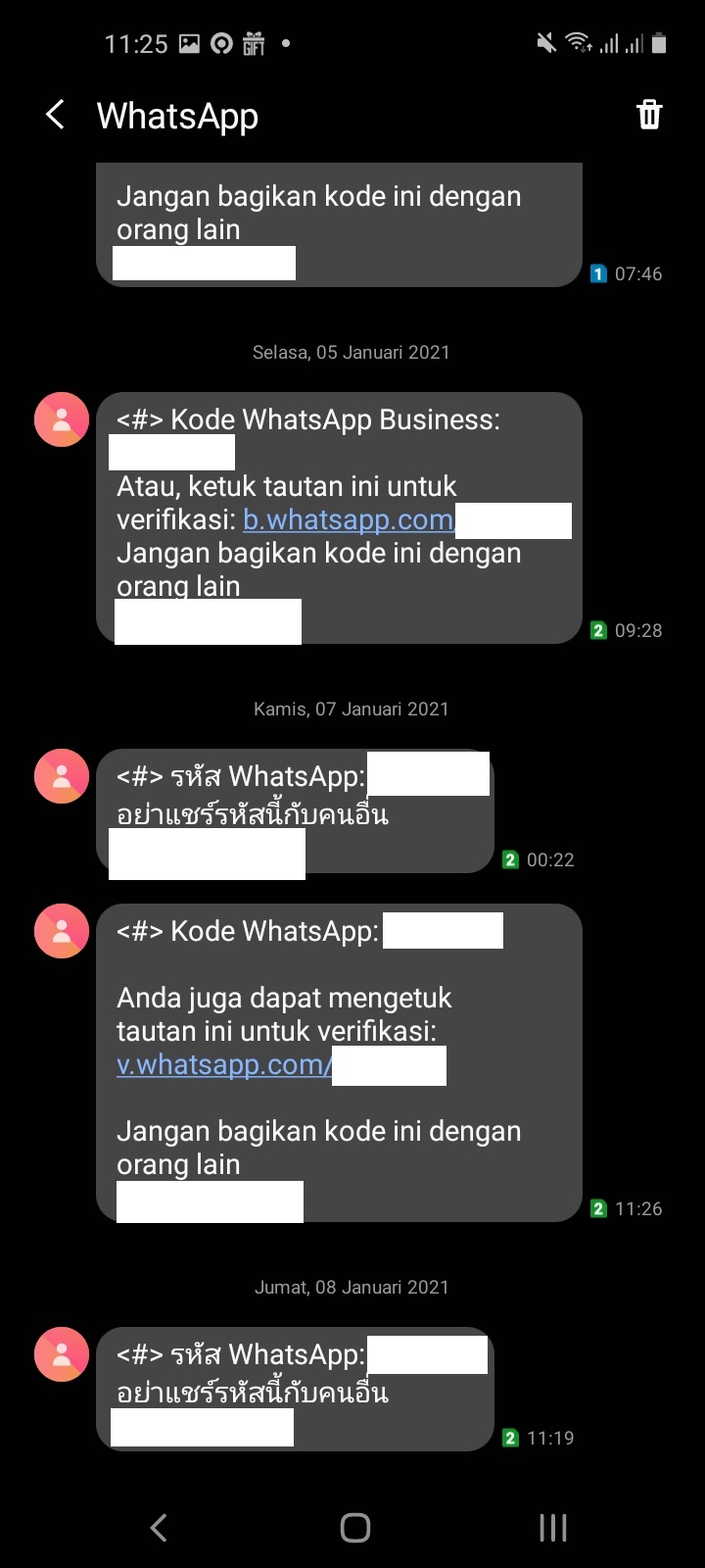 Ternyata Pembajak Akun Whatsapp Dengan Modus Sms Kode Otp Bahasa Thailand Sangat Gigih Banjir Embun