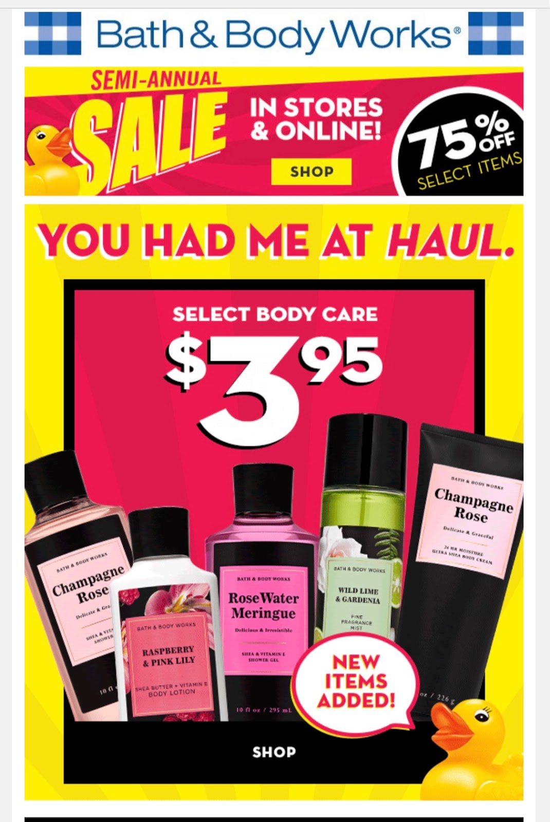 Life Inside the Page Bath & Body Works Today's Email January 9, 2020