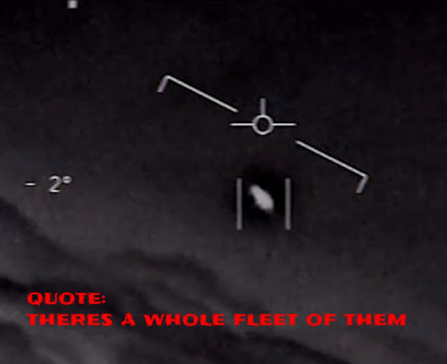The pilot of the Navy jet is heard saying about the UFO there is a whole fleet of them. The-pilot-of-the-Navy-jet-is-heard-saying-about-the-UFO-there-is-a-whole-fleet-of-them.