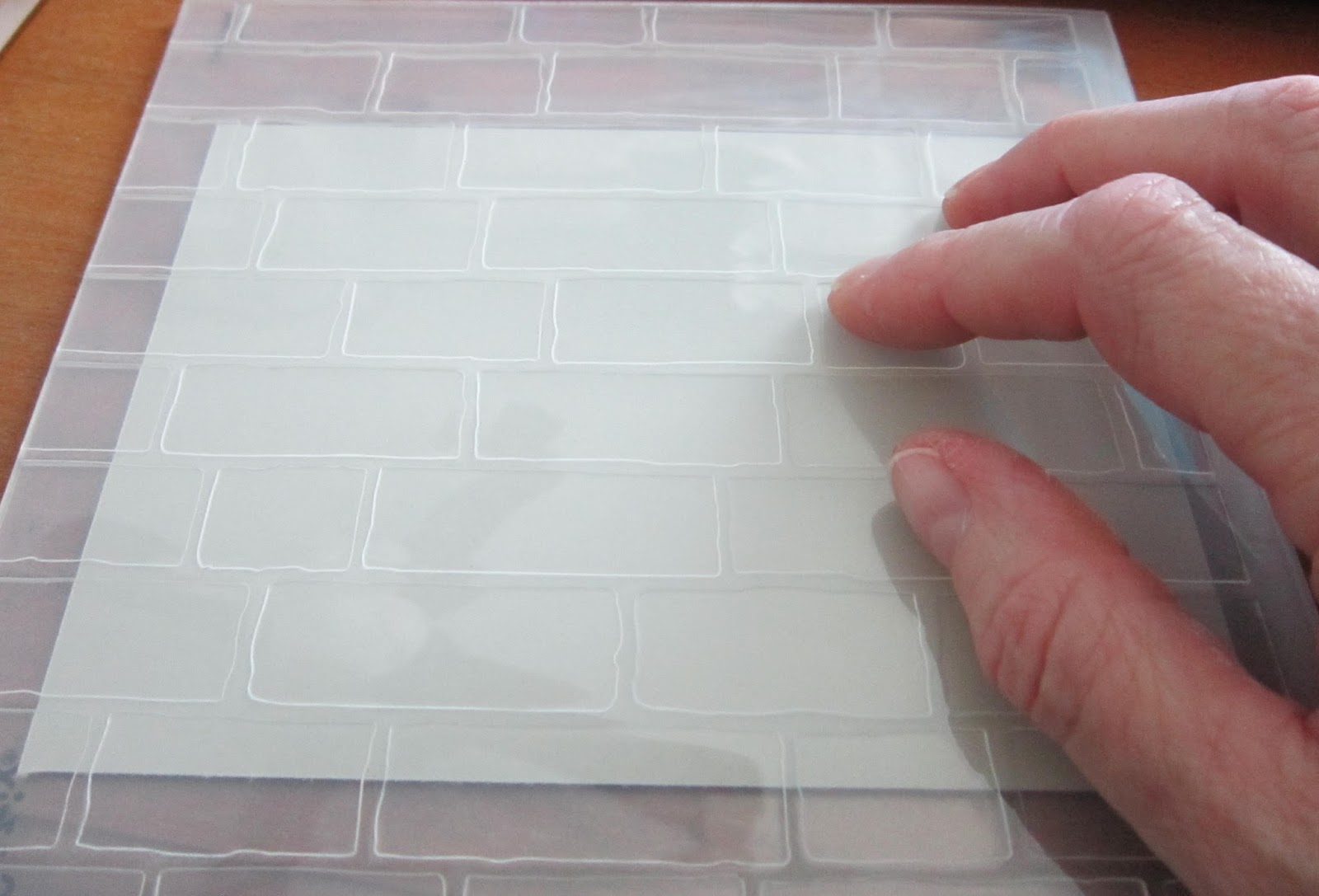 Krafting with Karen Brick Wall Embossing Folder Tutorial