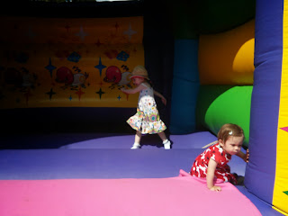 sunny bouncy castle fun