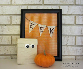 DIY Halloween Decor: Wood Block Mummy   www.sweetlittleonesblog.com