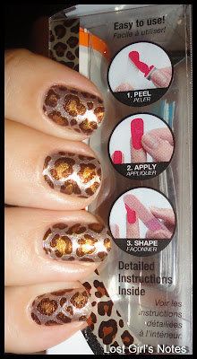 leopard nail art, nail polish strips