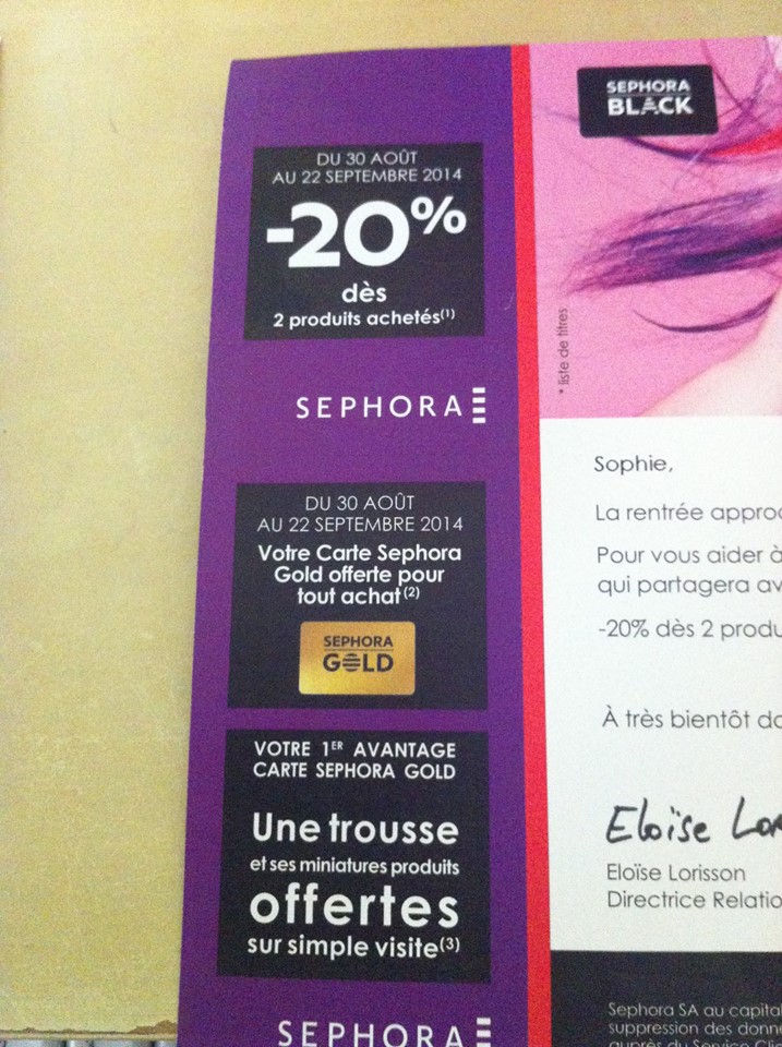 Carte Gold Sephora Carte