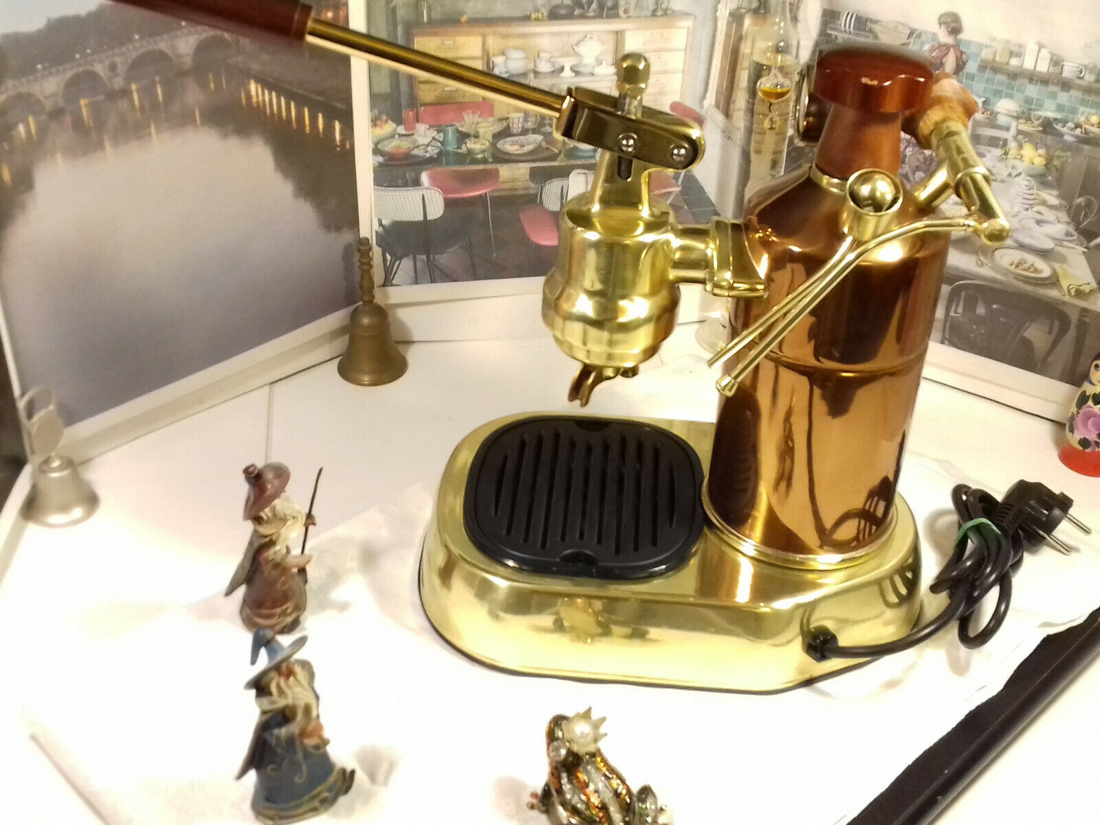 RARE La Pavoni Professional Copper Brass PRG coffee lever espresso