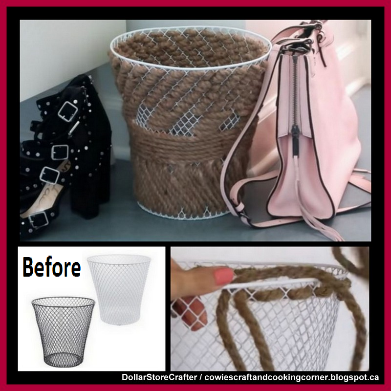 Dollar Store Crafter Turn A Dollar Tree Trash Can Into A BoHo One Dollar Tree Hacks )