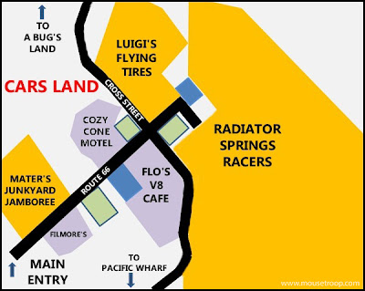 Cars Land Map Carsland layout