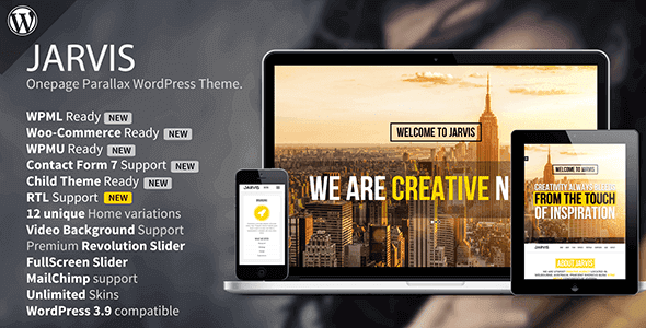 Jarvis – Onepage Parallax WordPress Theme