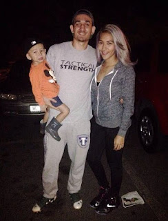 Kaimana Paaluhi with her ex-husband Max and their son