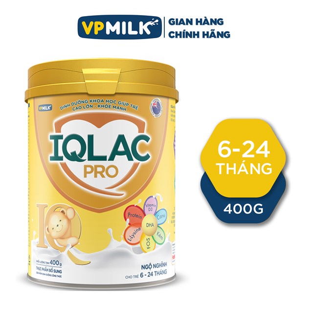 SPDD CT IQLac Pro Ngộ Nghĩnh VP Milk - 400g  Dành cho trẻ từ 6 đến 24 tháng