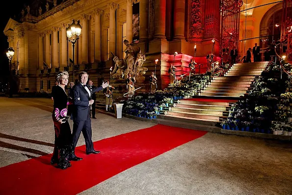 King Willem-Alexander and Queen Maxima of The Netherlands hosted a concert and a reception at the Petit Palais in Paris, for to thank President François Hollande