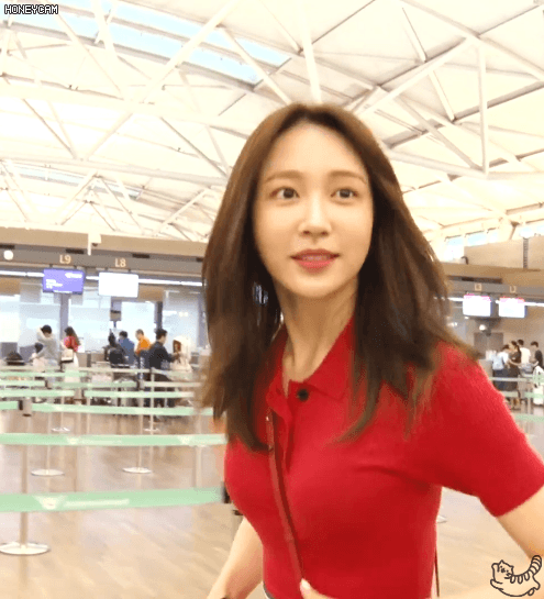 빨간 원피스 한희연 하니