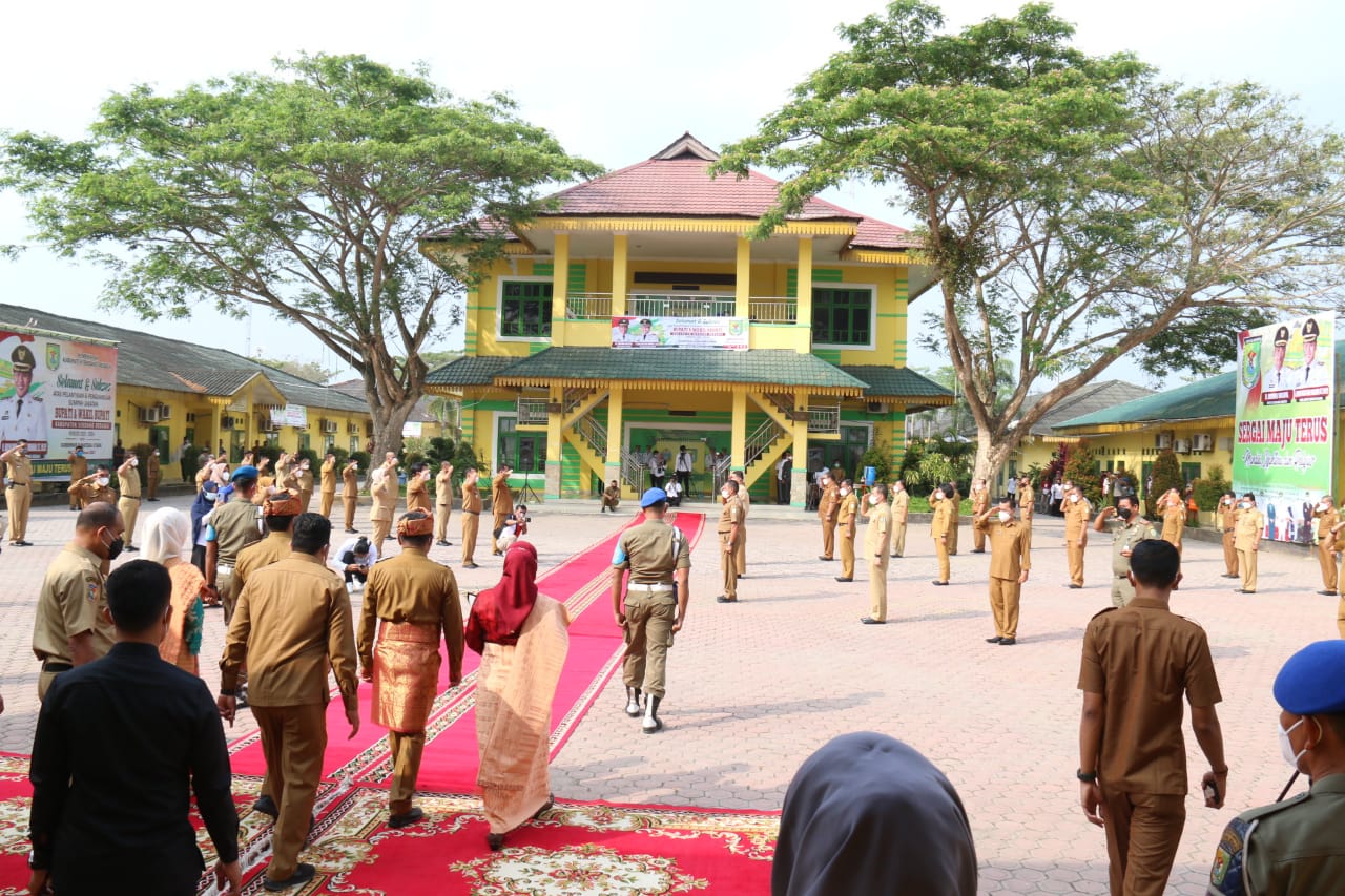 Pemkab Sergai Gelar Upacara Penerimaan Bupati dan Wakil Bupati Segai