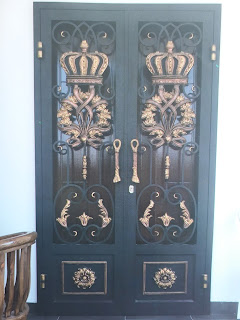 Pintu Head Pintu Klasik, Pintu Head Besi Tempa, Pintu Antik, Pintu Rumah Besi