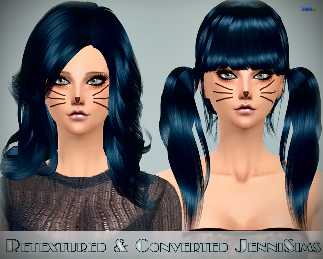 My Sims 4 Blog Elasims Hair Retextures By Jennisims