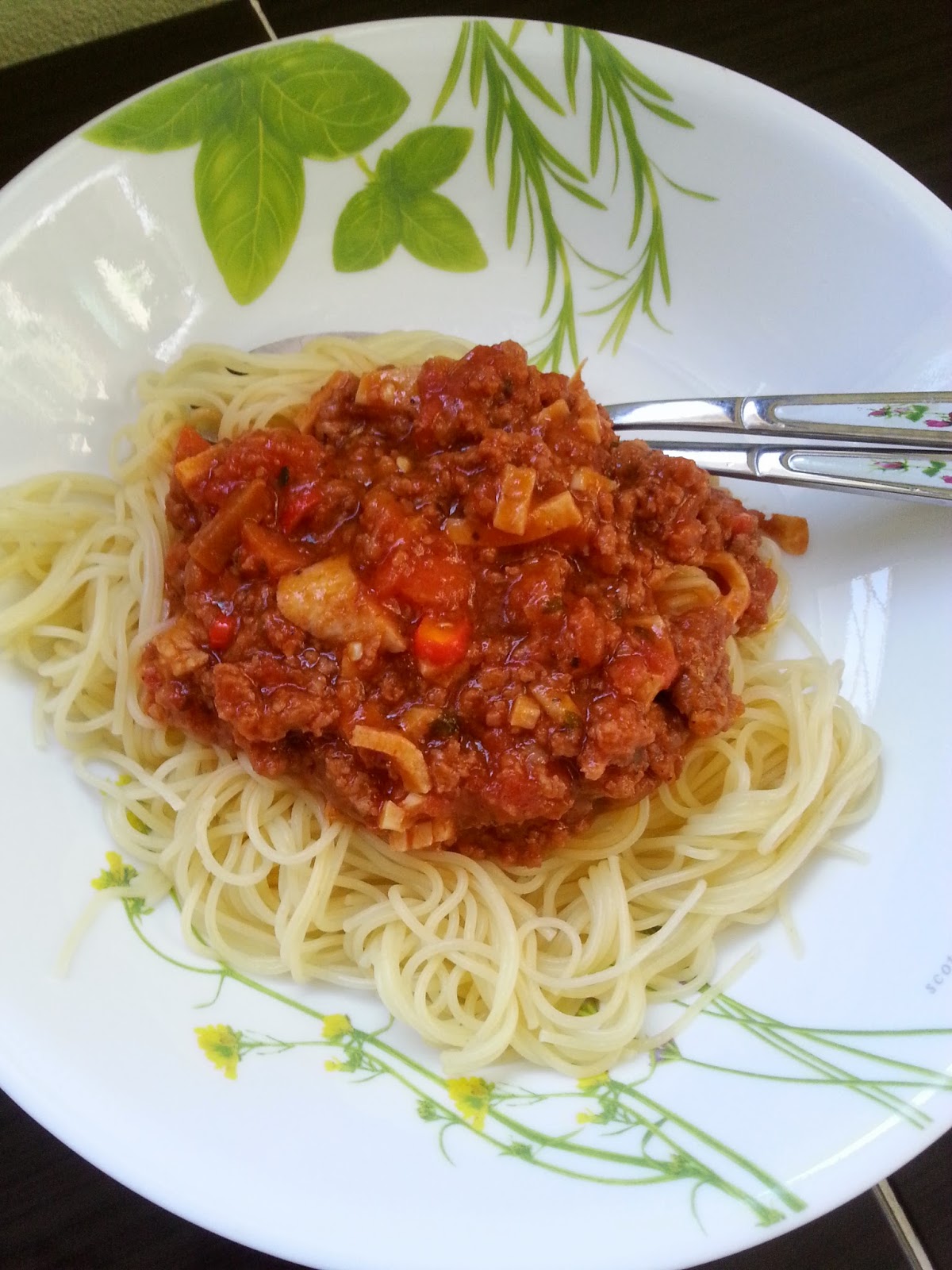 MEIN VERSION: Resepi spageti bolognese mudah