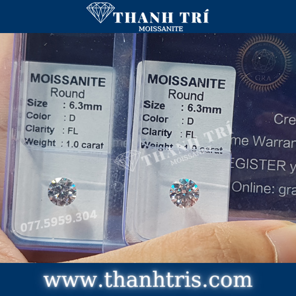 Kim cương Moissanite Round 6ly3