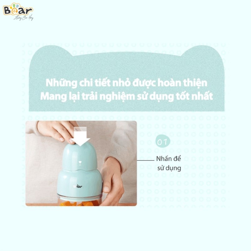 Máy xay thực phẩm Bear QSJ-B01P1 - Blue 36 may xay an dam bear qsj b01p1 21