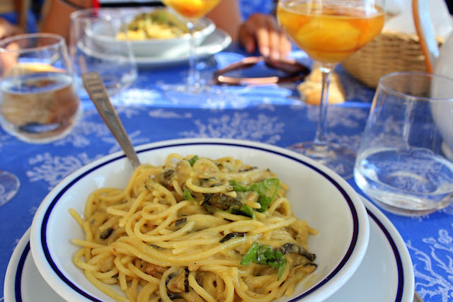 Spaghetti with zucchini from Maria Grazia in Nerano