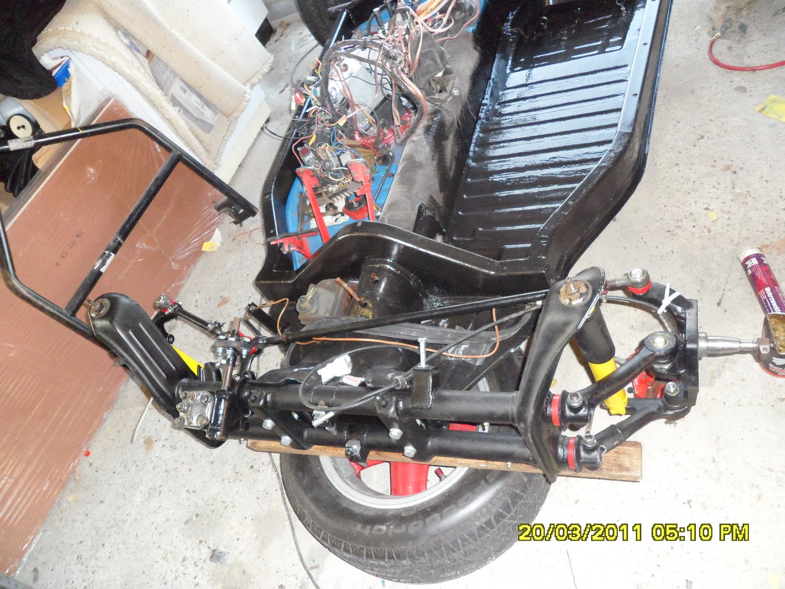 Martins SWB Rat restoration Building up a VW Front Beam