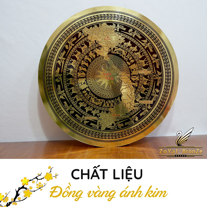 [A117] Trống đồng treo tường: Quà tặng khách nước ngoài cao cấp