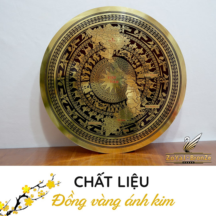 [A117] Địa chỉ mua mặt trống đồng trang trí phòng khách chất lượng nhất