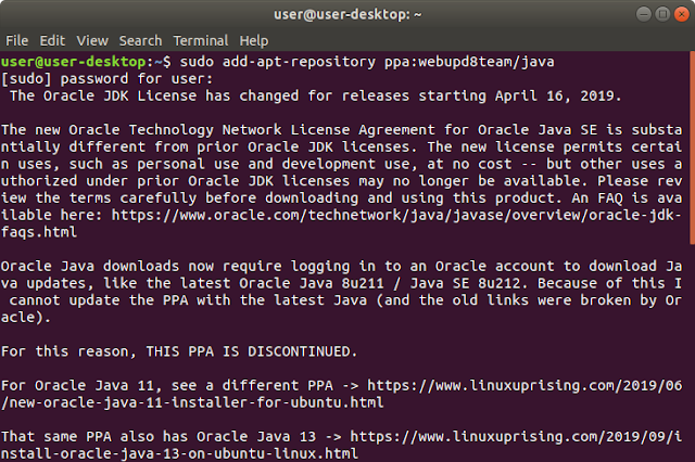 Cara Install Java PPA di Ubuntu Linux