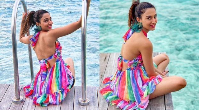 Erica Fernandes Ravishing  Multicolour Dress Is Perfect Outfit On A Beach Day.