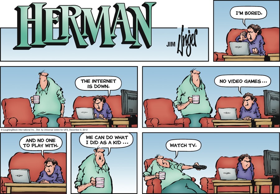 Sunday Comics Debt Herman Comparison