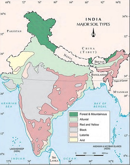 Composition Profile Properties and Classification of Soil in India
