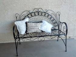 Metal Scroll bench- Sold