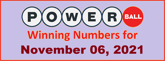 PowerBall Winning Numbers for Saturday, November 06, 2021