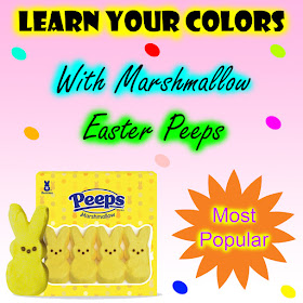 Learn Your Colors With Marshmallow Easter Peeps Preschool Worksheets by DogAndMouseComany.com