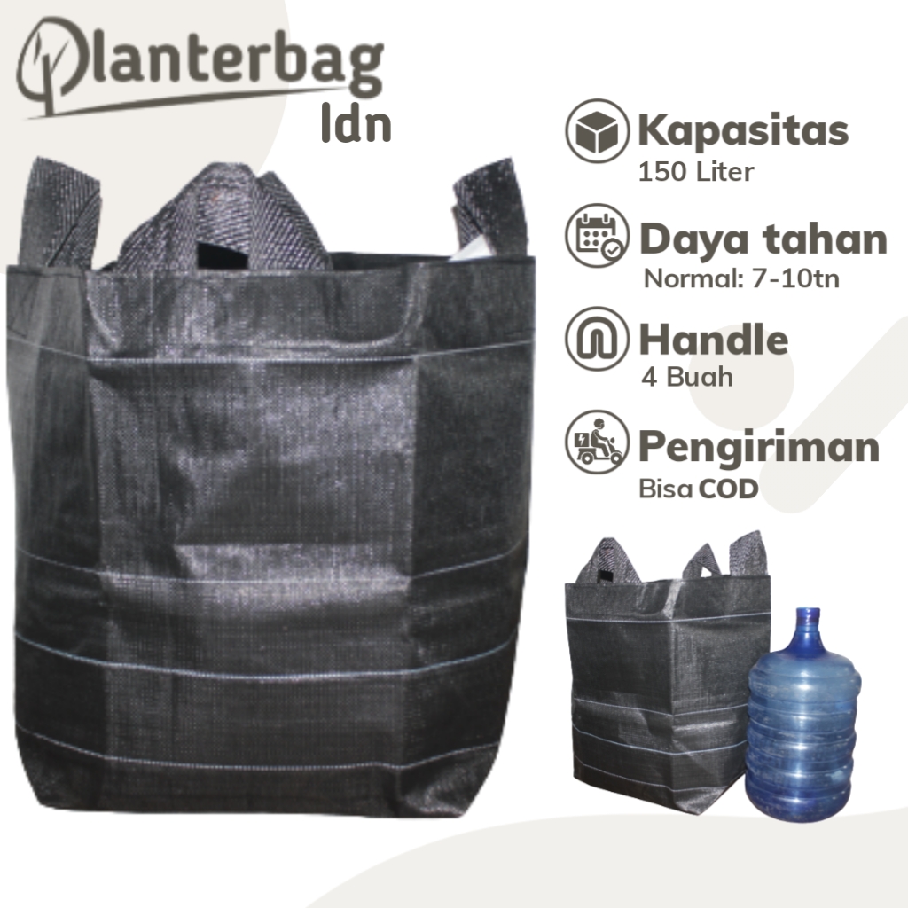 Planter bag 150 LiterHitam Planterbag.web.id