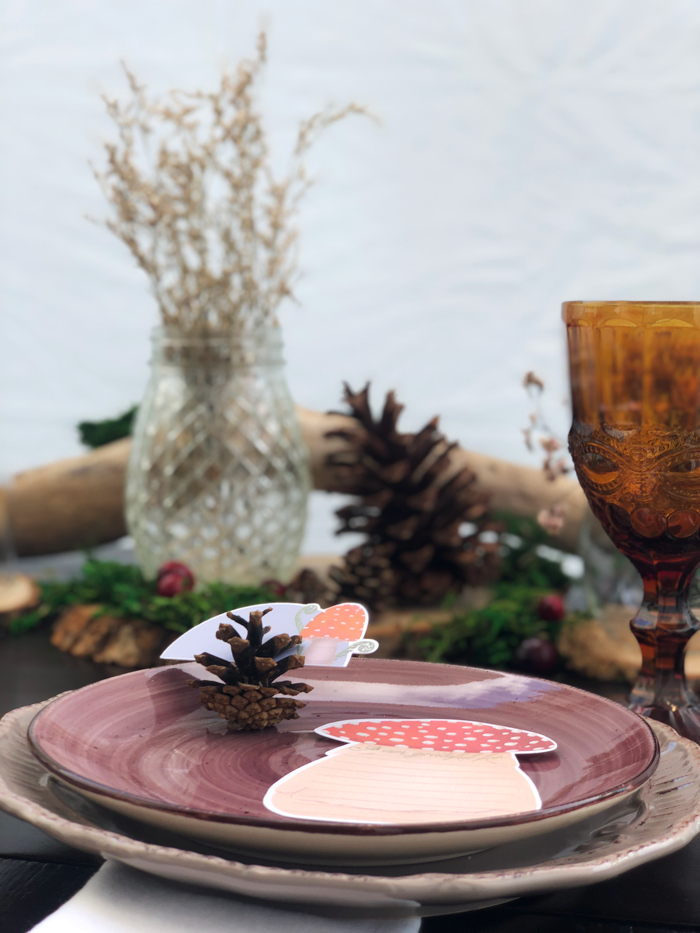 IMPRIMIBLE, MESA, TABLESETTING, THANKSGIVING, ACCION DE GRACIAS, FOREST, WOODLAND, ENCHANTED