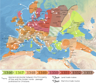 Kara Ölüm'in Avrupa ve Yakın Doğu'da Yayılması (1346–1353)