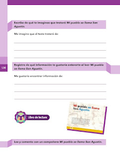 Apoyo Primaria Español 2do grado Bloque 3 lección 13 Mi pueblo se llama San Agustín