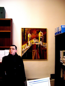Instituto de Estudios Giennenses y David Padilla ante mi cuadro