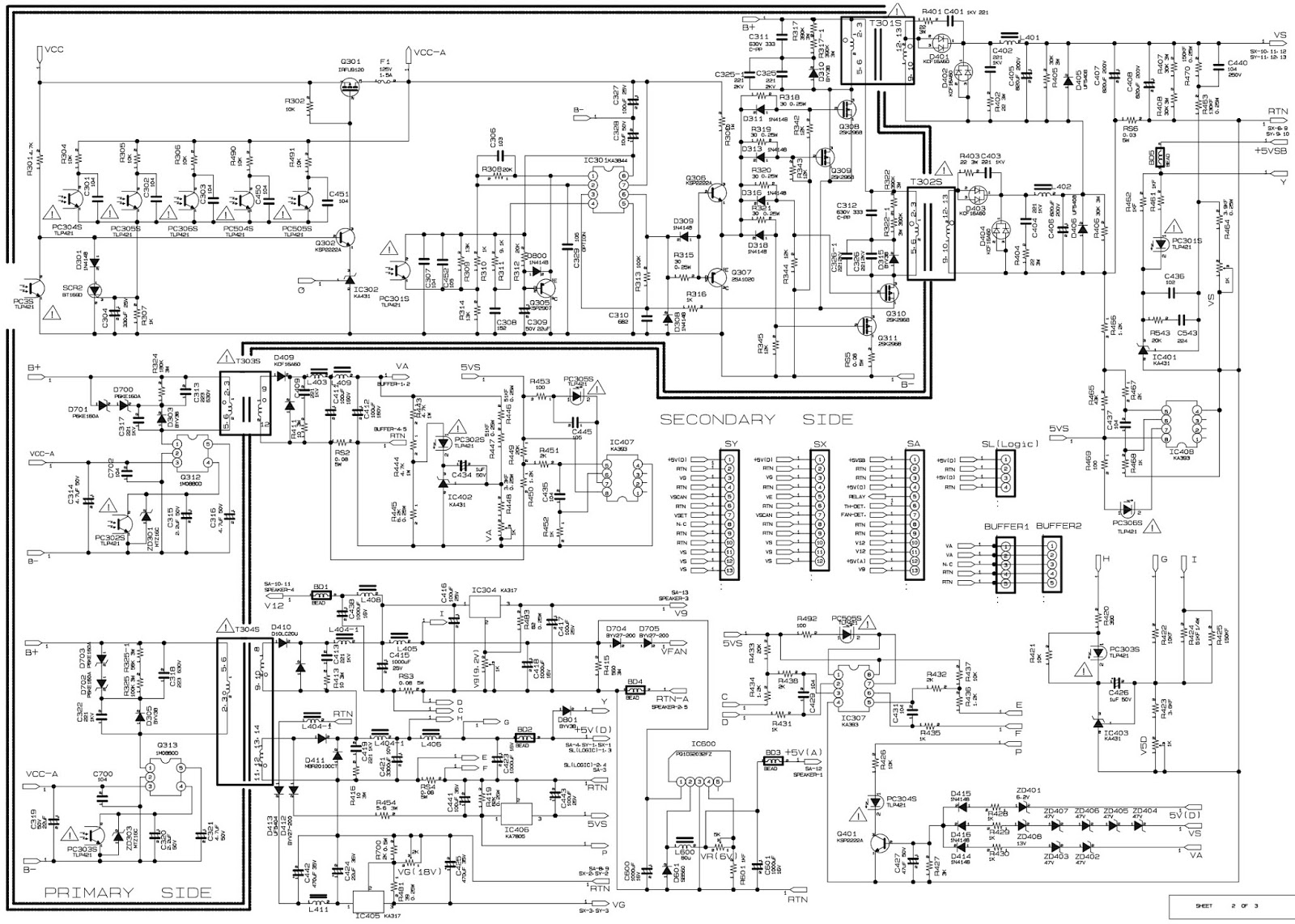 Electronic Inspirations Samsung PSPD421701A SMPS schematic Samsung