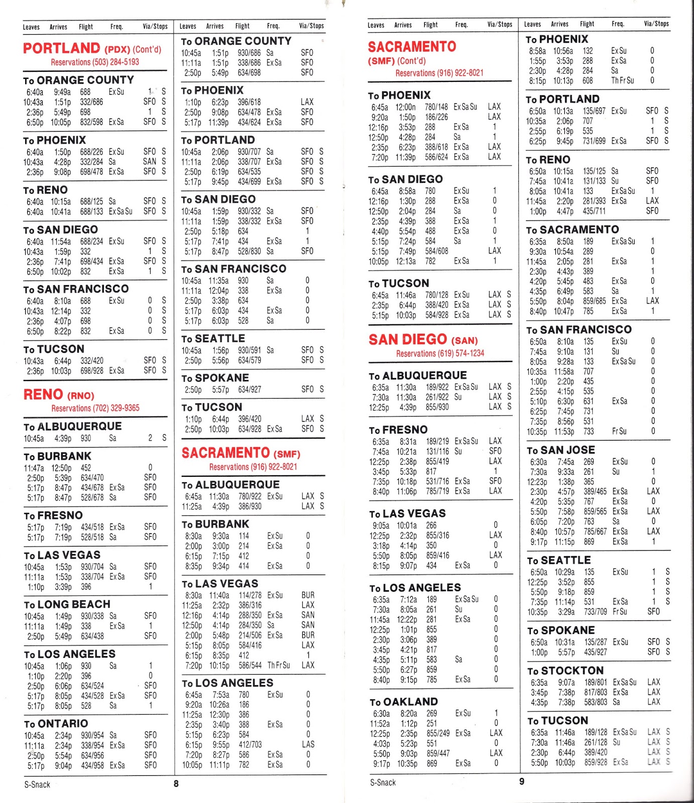 Airline Timetables