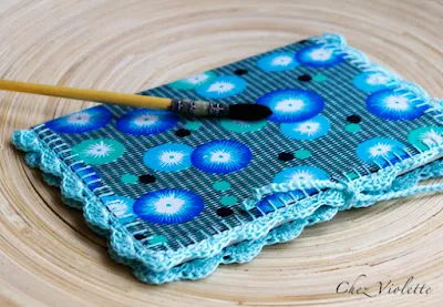 Notebook crochet edging lace - by Chez Violette