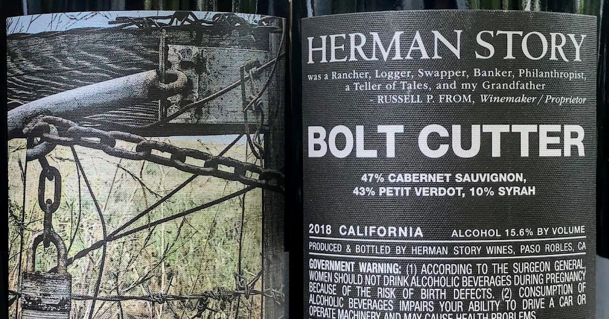 UnwindWine Herman Story Bolt Cutter Red Blend 2018