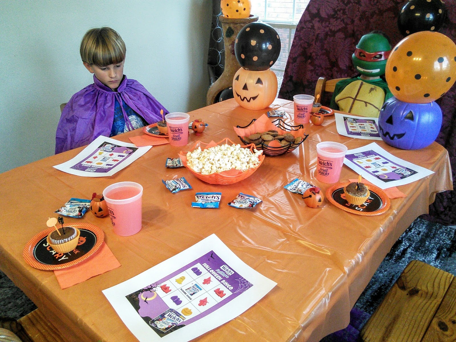 Even the packages were decorated for Halloween. I was thinking that