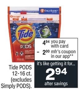 Tide Pods CVS Deals Tide Pods